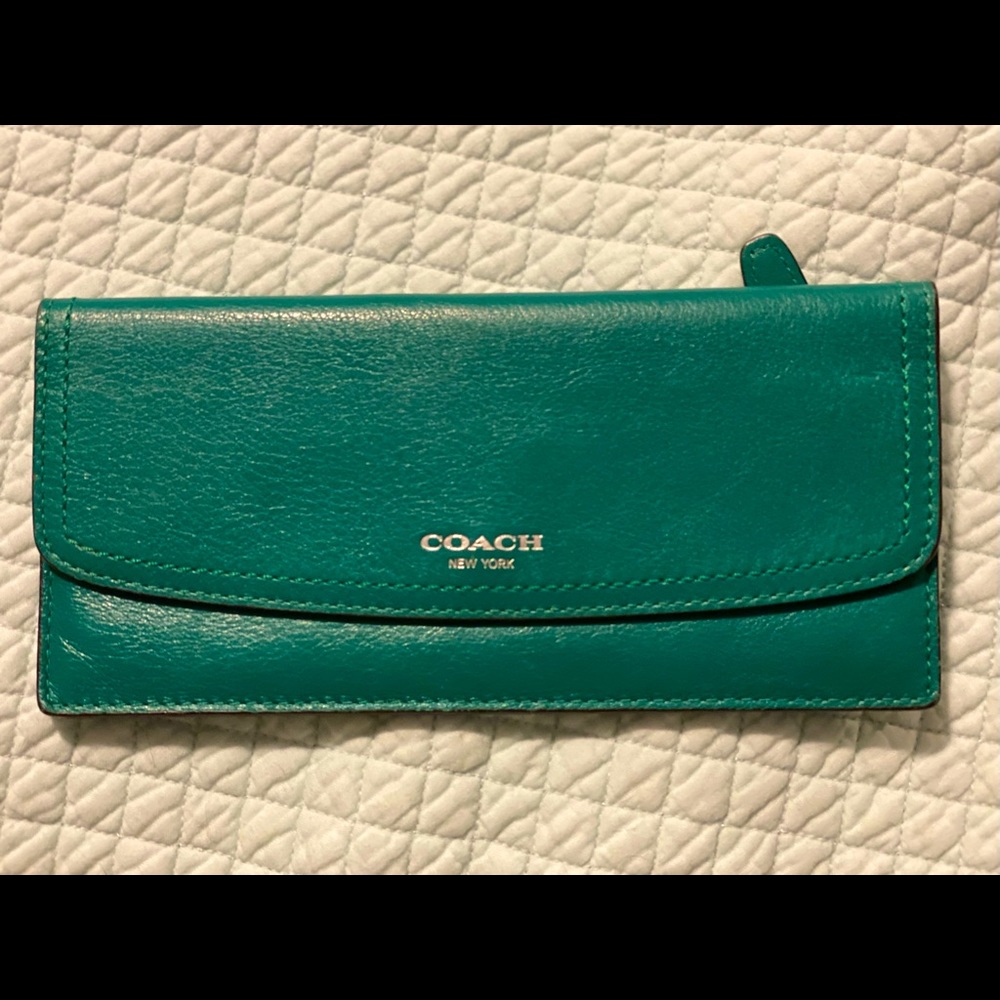 Leather, slim Coach wallet